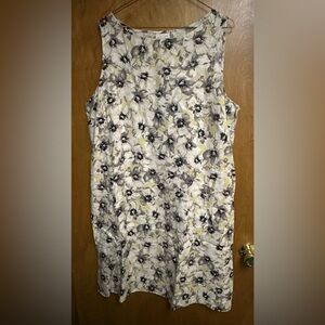 J. Jill Love Linen Floral Sleeveless Dress